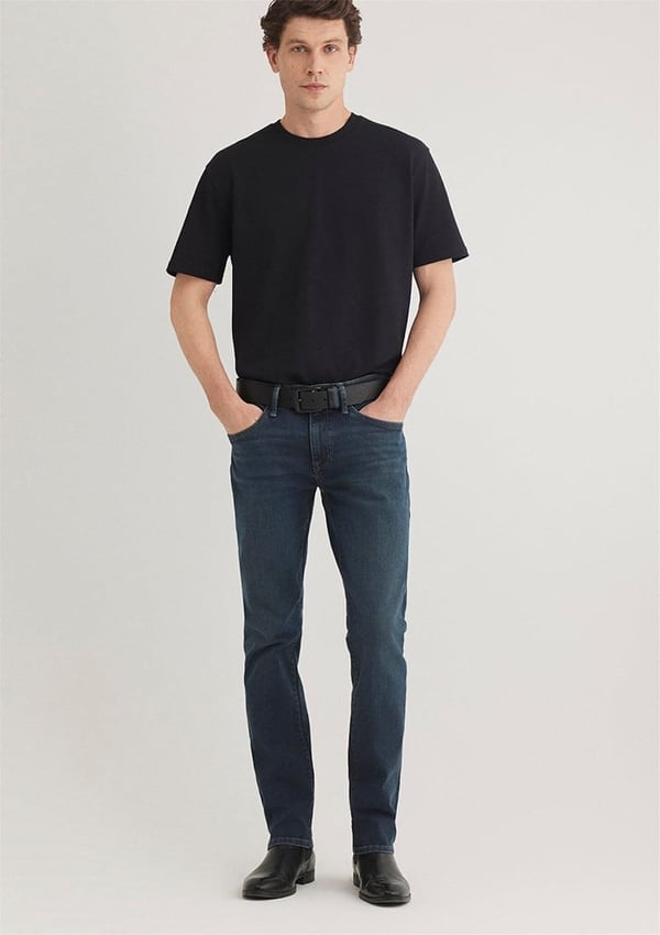 Mavi MARCUS Dark Shaded Lux Black Denim Erkek Kot Pantolon
