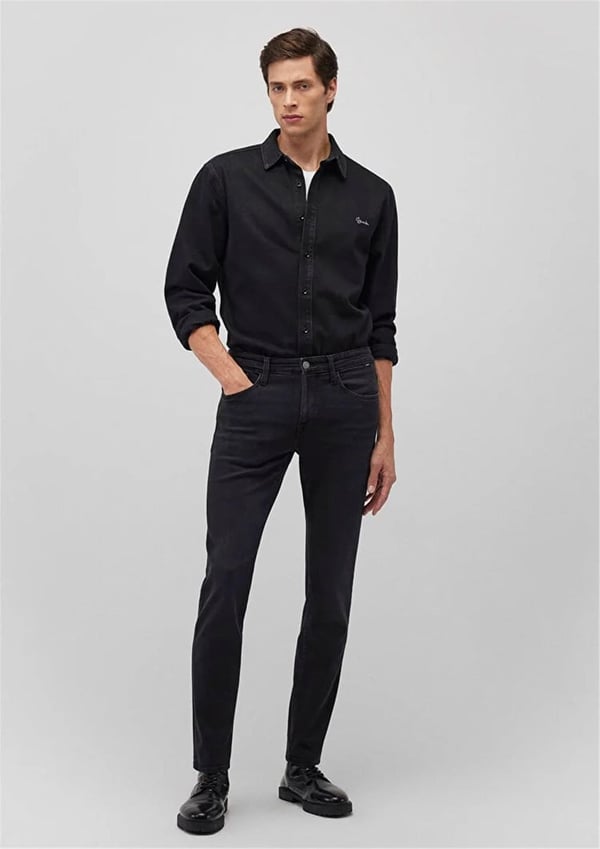 Mavi MARCUS Deep Smoke Mavi Black Denim Erkek Kot Pantolon