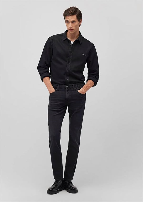 Mavi MARCUS Deep Smoke Mavi Black Denim Erkek Kot Pantolon