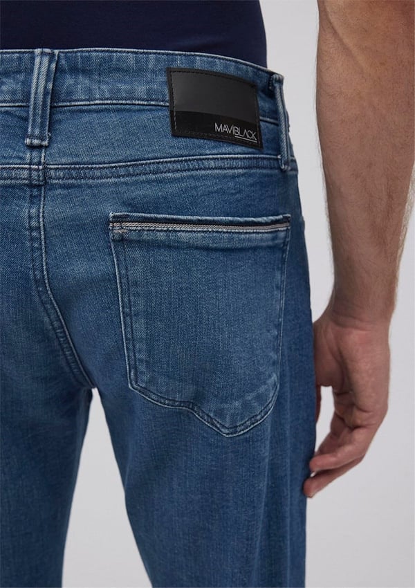 Mavi MARCUS Mid Shaded Mavi Black Denim Erkek Kot Pantolon