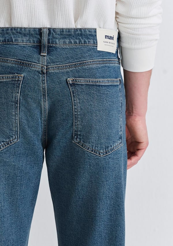 Mavi MARLON Classic Denim Puslu Mavi Denim Erkek Kot Pantolon