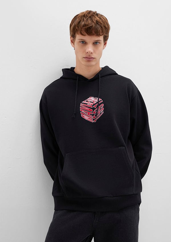 Mavi MAVi 1991 KAPÜŞONLU SWEATSHiRT Siyah Siyah Erkek Sweatshirt