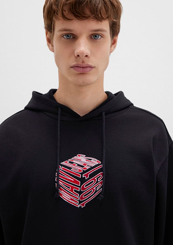 Mavi MAVi 1991 KAPÜŞONLU SWEATSHiRT Siyah Siyah Erkek Sweatshirt