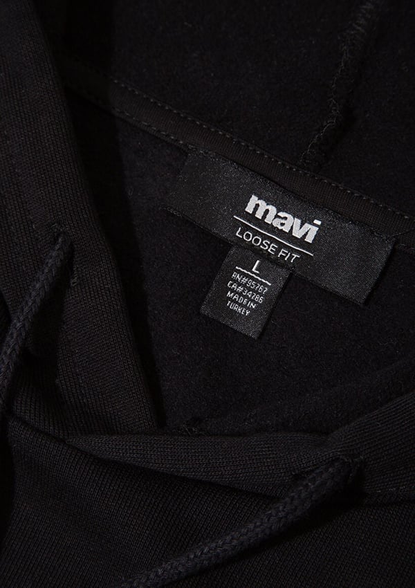 Mavi MAVi 1991 KAPÜŞONLU SWEATSHiRT Siyah Siyah Erkek Sweatshirt