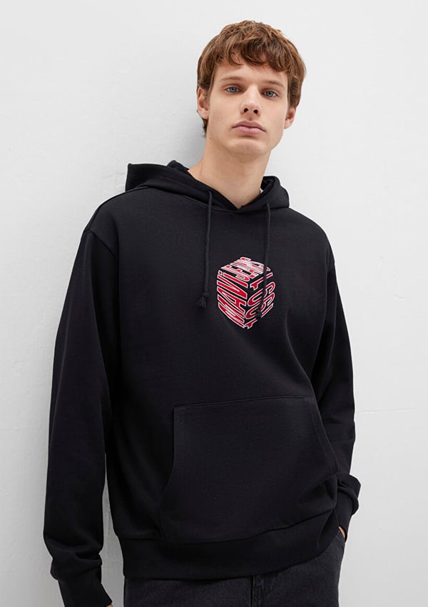 Mavi MAVi 1991 KAPÜŞONLU SWEATSHiRT Siyah Siyah Erkek Sweatshirt