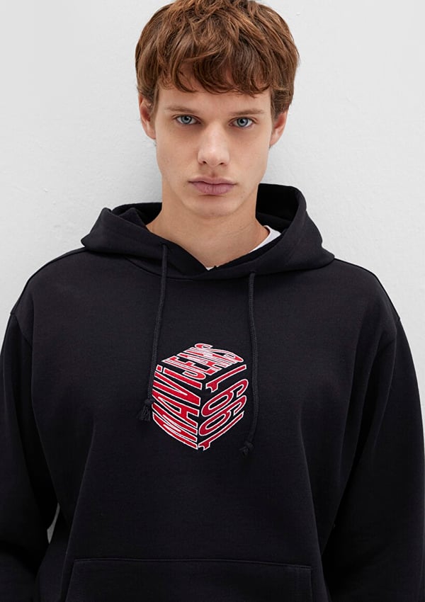 Mavi MAVi 1991 KAPÜŞONLU SWEATSHiRT Siyah Siyah Erkek Sweatshirt