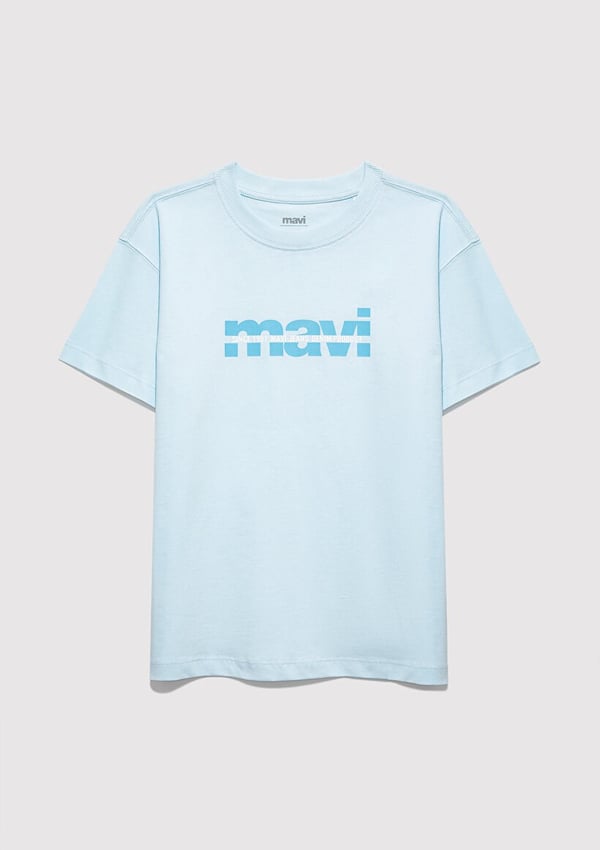 Mavi MAVİ BASKILI LOGO TİŞÖRT Delicate Blue Açık Mavi Erkek Çocuk T-Shirt