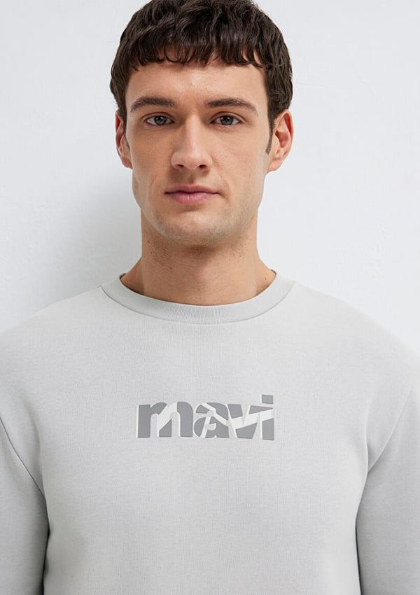 Mavi MAVi BASKiLi SWEATSHiRT Acik Gri Gri Erkek Sweatshirt