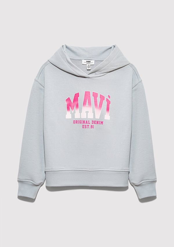 Mavi MAVİ BASKILI SWEATSHIRT Açık Gri Gri Kız Çocuk Sweatshirt