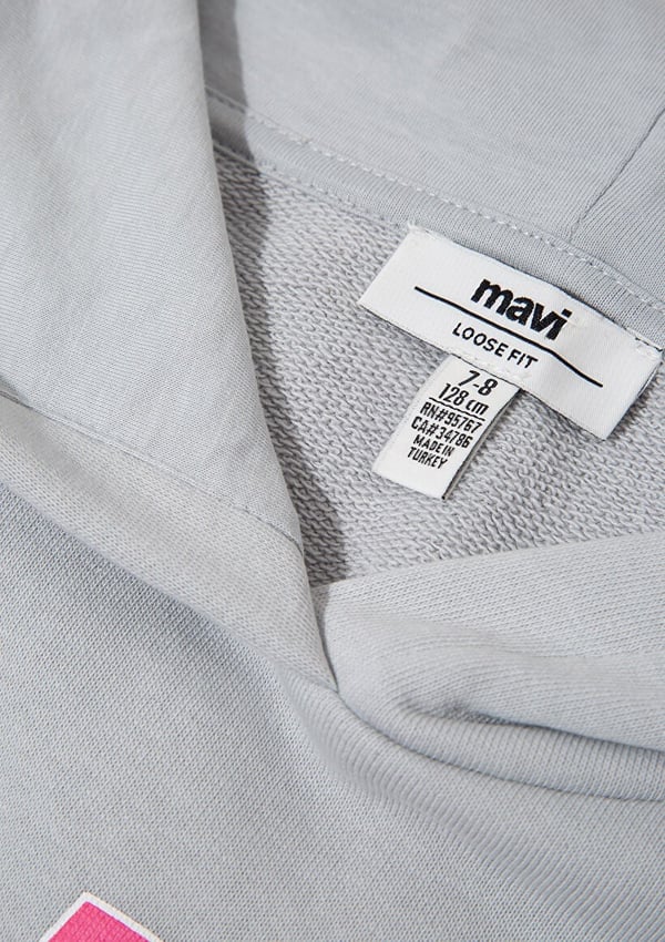 Mavi MAVİ BASKILI SWEATSHIRT Açık Gri Gri Kız Çocuk Sweatshirt