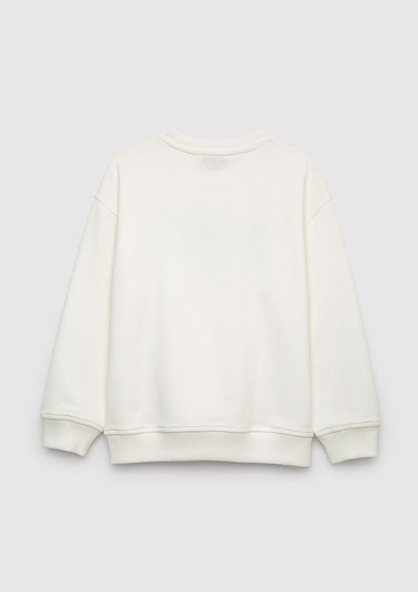 Mavi MAVİ BASKILI SWEATSHIRT Kırık Beyaz Kırık Beyaz Erkek Çocuk Sweatshirt