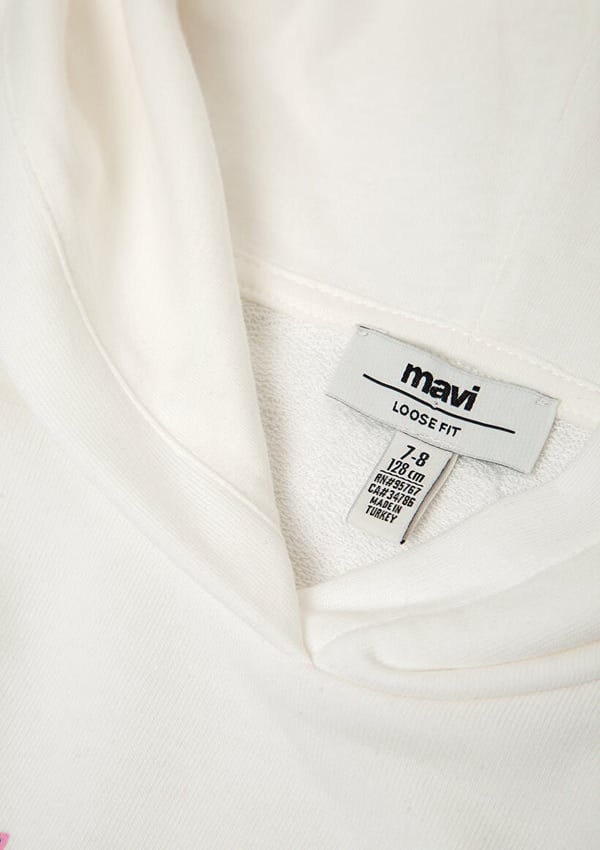 Mavi MAVİ BASKILI SWEATSHIRT Kırık Beyaz Kırık Beyaz Kız Çocuk Sweatshirt