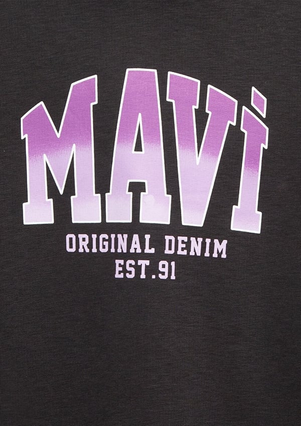 Mavi MAVİ BASKILI SWEATSHIRT Kömür Antrasit Kız Çocuk Sweatshirt