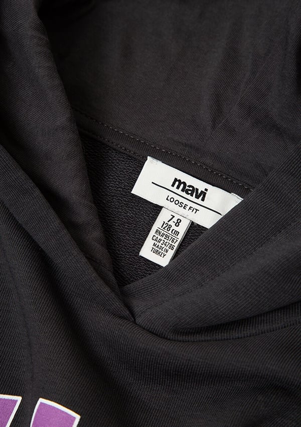 Mavi MAVİ BASKILI SWEATSHIRT Kömür Antrasit Kız Çocuk Sweatshirt