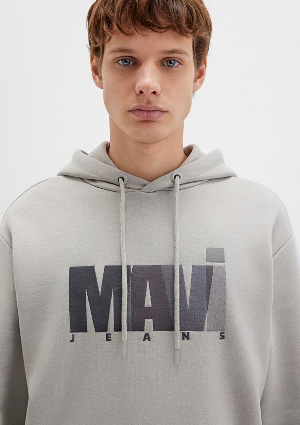Mavi MAVi BASKiLi SWEATSHiRT Mineral Gri Gri Erkek Sweatshirt
