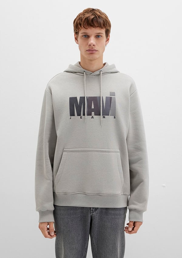 Mavi MAVi BASKiLi SWEATSHiRT Mineral Gri Gri Erkek Sweatshirt