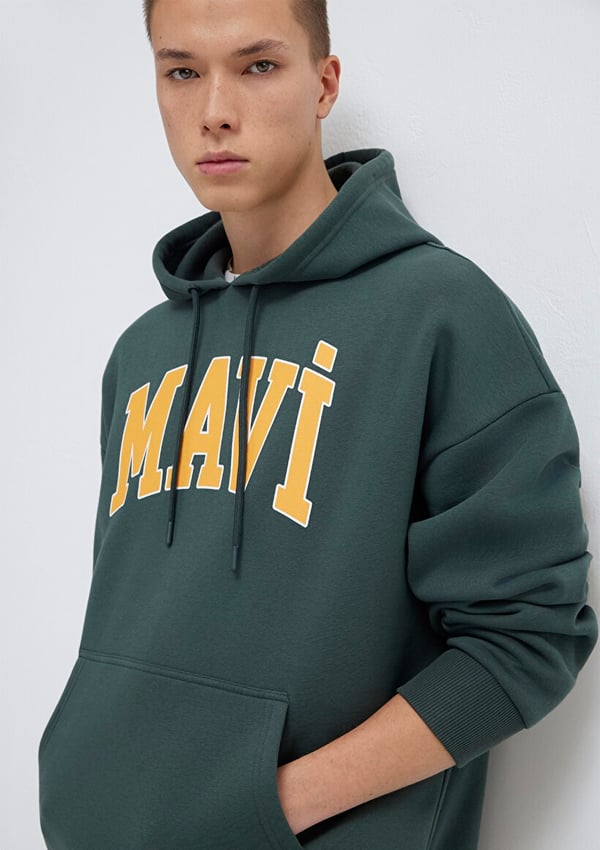 Mavi MAVi BASKiLi SWEATSHiRT Yosun YeSili Petrol Erkek Sweatshirt