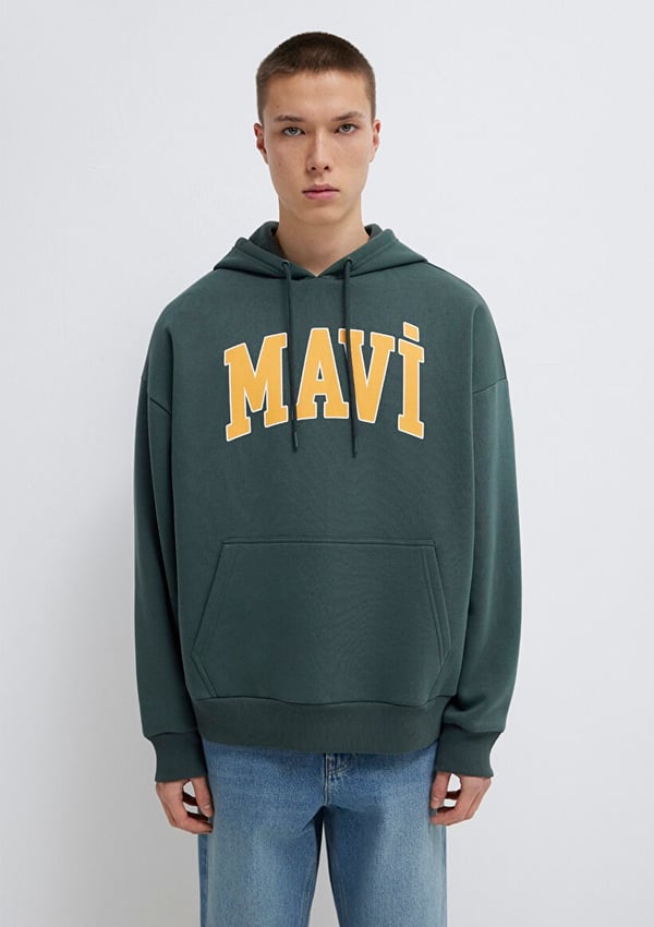 Mavi MAVi BASKiLi SWEATSHiRT Yosun YeSili Petrol Erkek Sweatshirt