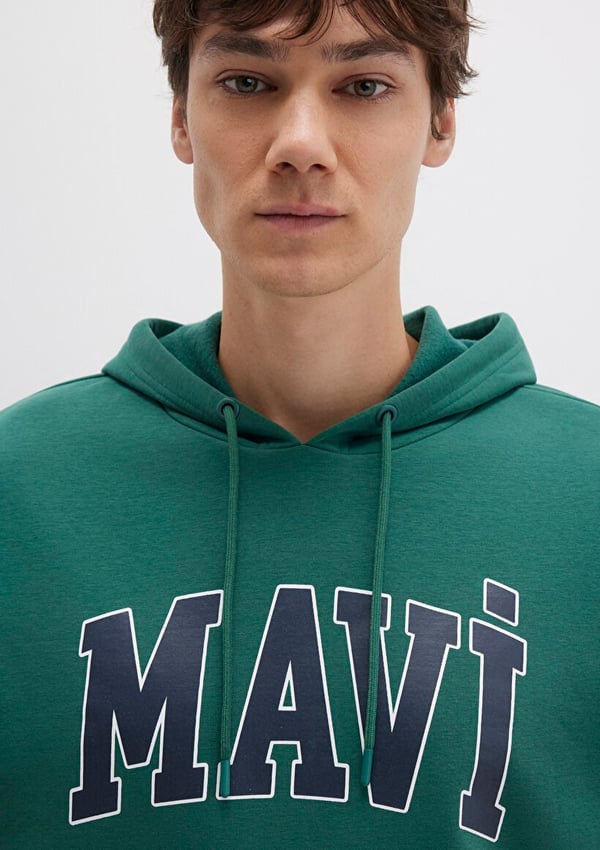Mavi MAVİ BASKILI SWEATSHIRT   Zümrüt Yeşil Yeşil Erkek Sweatshirt