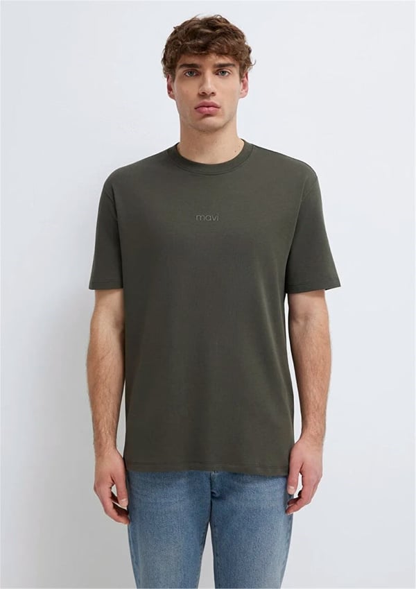 Mavi MAVİ BASKILI TİŞÖRT Beluga Haki Erkek T-Shirt