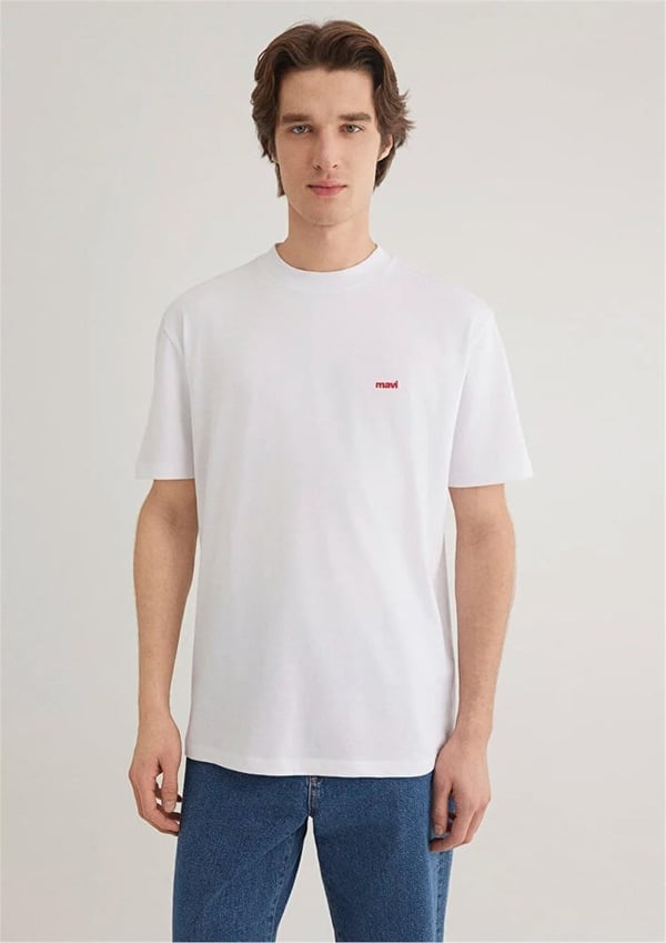 Mavi MAVi BASKiLi TİŞÖRT Beyaz Beyaz Erkek T-Shirt