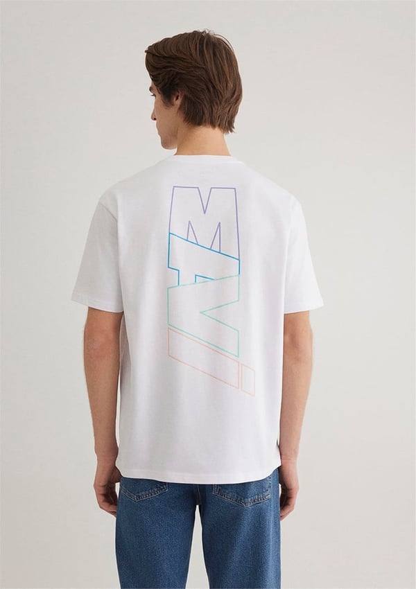 Mavi MAVİ BASKILI TİŞÖRT Beyaz Beyaz Erkek T-Shirt