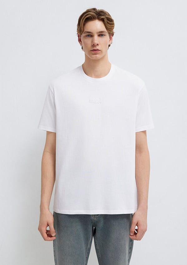 Mavi MAVİ BASKILI TİŞÖRT Beyaz Beyaz Erkek T-Shirt