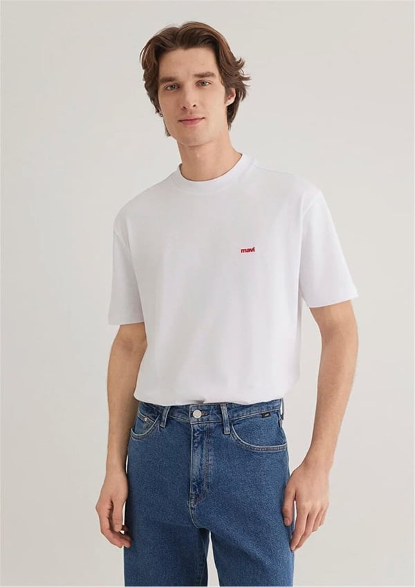 Mavi MAVi BASKiLi TİŞÖRT Beyaz Beyaz Erkek T-Shirt