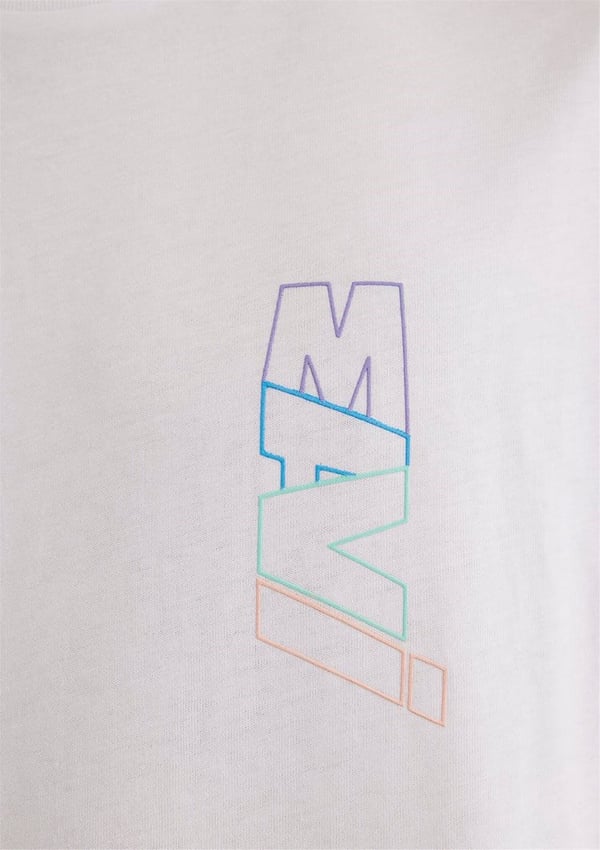 Mavi MAVİ BASKILI TİŞÖRT Beyaz Beyaz Erkek T-Shirt