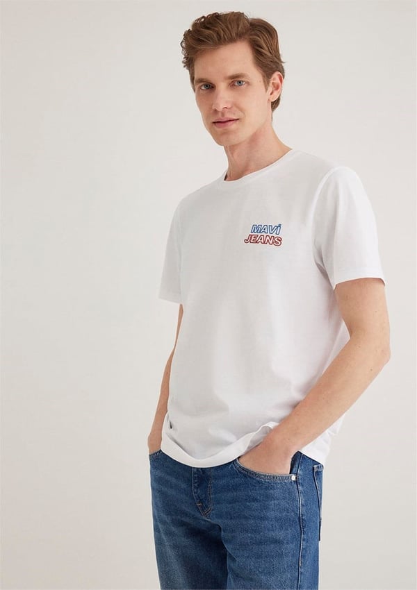 Mavi MAVİ BASKILI TİŞÖRT   Beyaz Beyaz Erkek T-Shirt