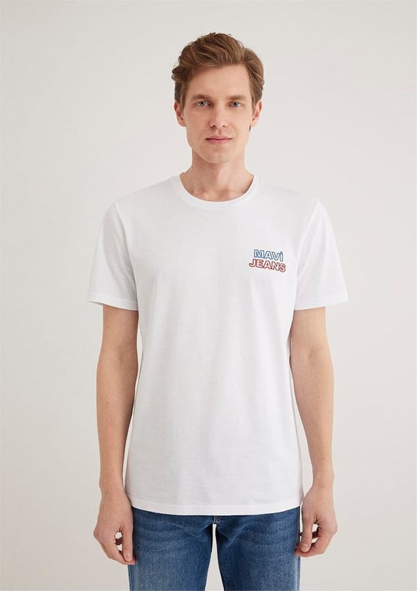 Mavi MAVİ BASKILI TİŞÖRT   Beyaz Beyaz Erkek T-Shirt