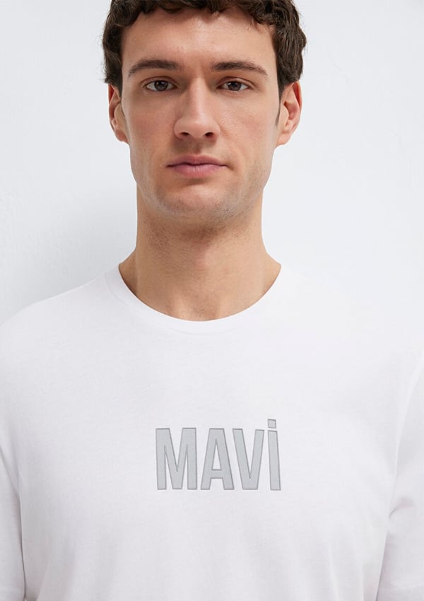 Mavi MAVİ BASKILI TİŞÖRT Beyaz Beyaz Erkek T-Shirt