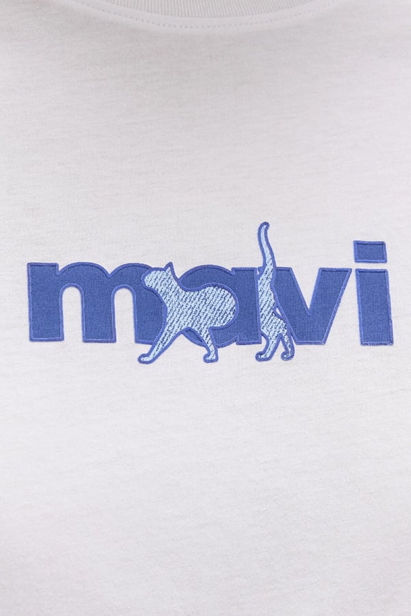 Mavi MAVİ BASKILI TİŞÖRT Beyaz Beyaz Kadın T-Shirt