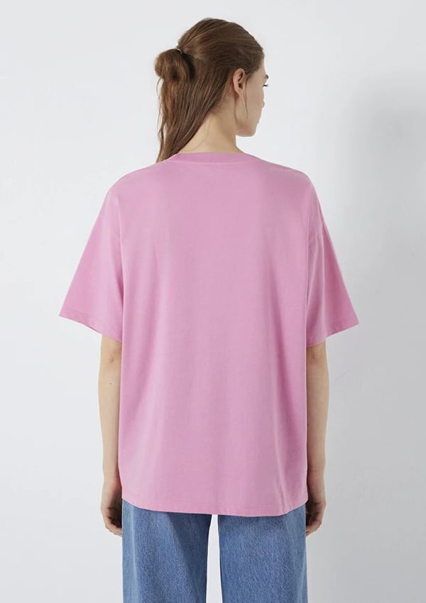 Mavi MAVİ BASKILI TİŞÖRT Cashmere Rose Fuşya Kadın T-Shirt