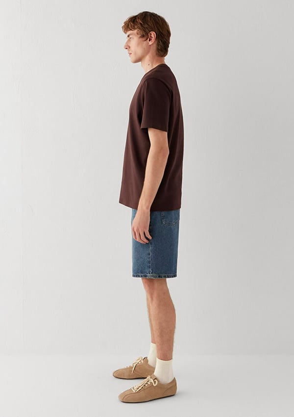 Mavi MAVİ BASKILI TİŞÖRT Chocolate Plum Kahverengi Erkek T-Shirt