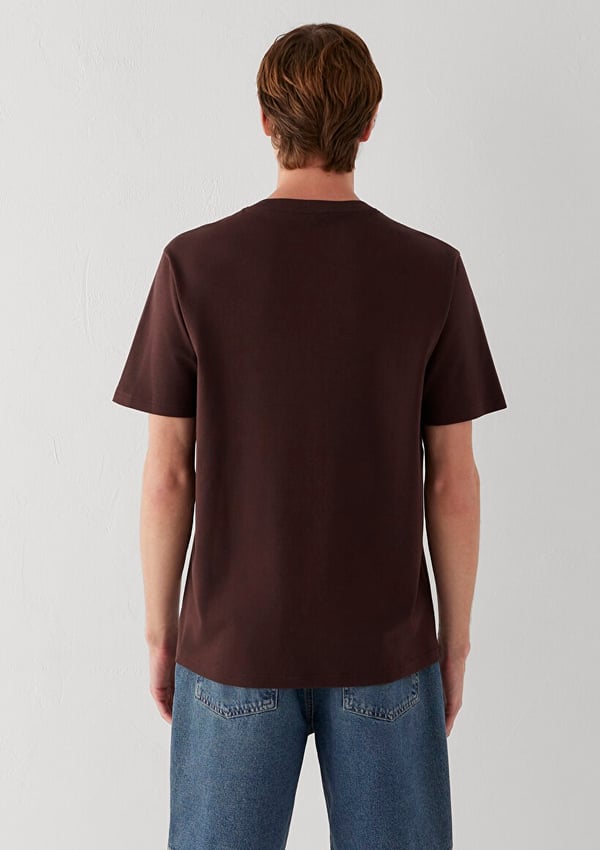 Mavi MAVİ BASKILI TİŞÖRT Chocolate Plum Kahverengi Erkek T-Shirt
