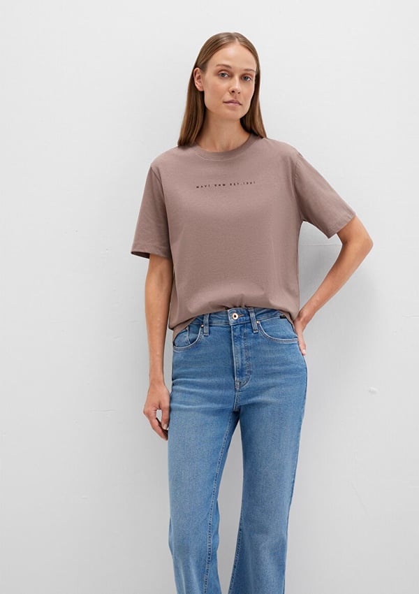 Mavi MAVİ BASKILI TİŞÖRT Deep Taupe Kahverengi Kadın T-Shirt