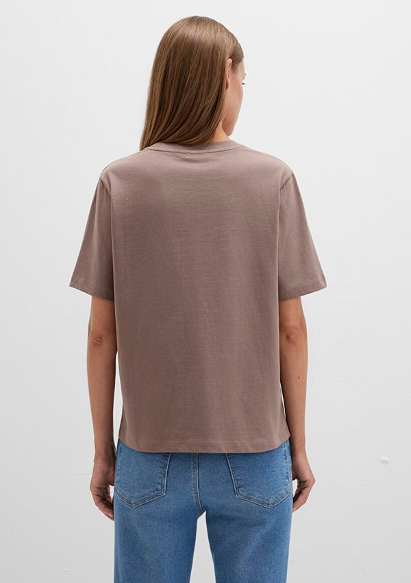 Mavi MAVİ BASKILI TİŞÖRT Deep Taupe Kahverengi Kadın T-Shirt