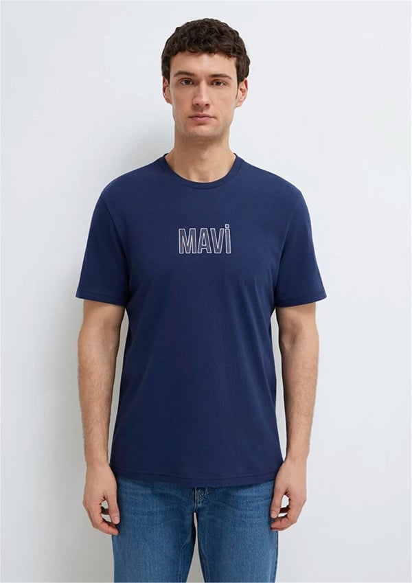 Mavi MAVİ BASKILI TİŞÖRT Derin Lacivert Lacivert Erkek T-Shirt