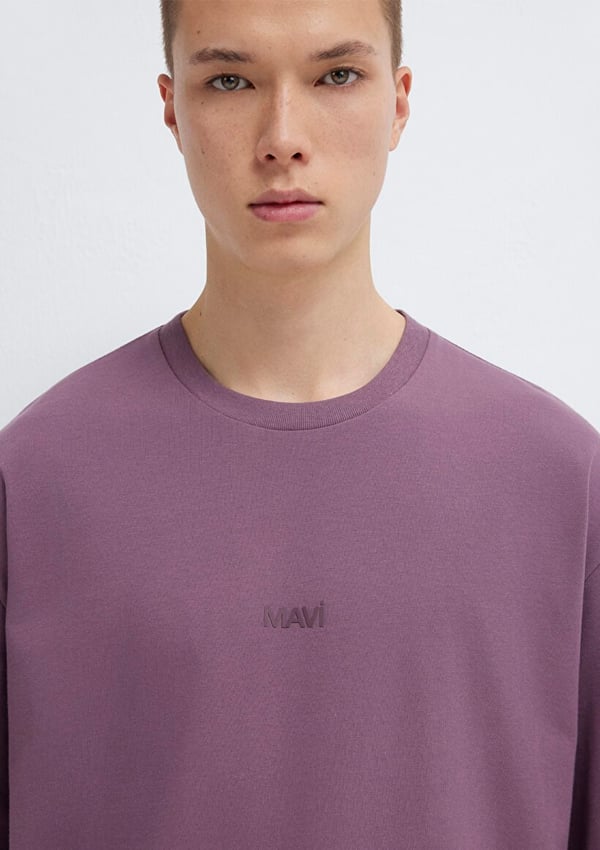 Mavi MAVİ BASKILI TİŞÖRT Flint Lila Erkek T-Shirt