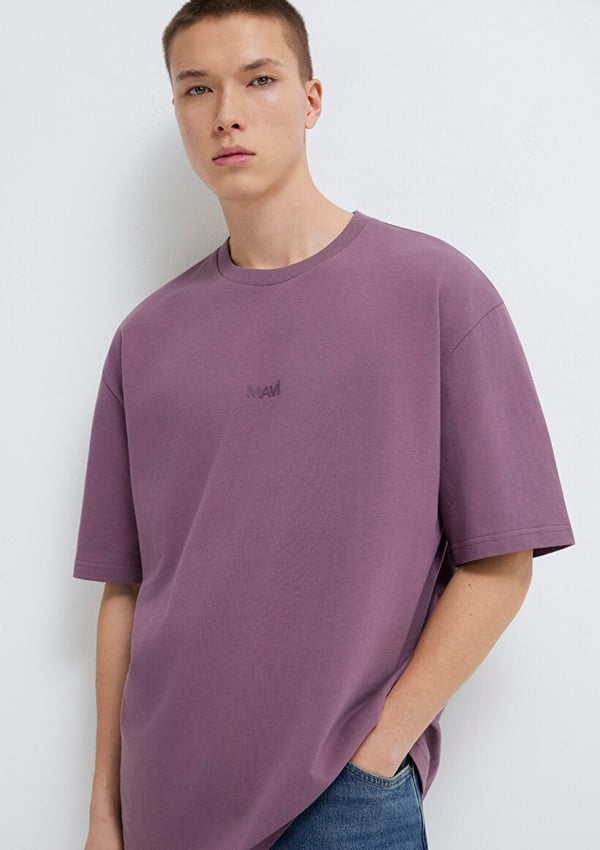 Mavi MAVİ BASKILI TİŞÖRT Flint Lila Erkek T-Shirt