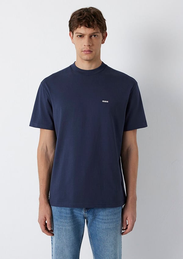 Mavi MAVİ BASKILI TİŞÖRT Gece Lacivert Lacivert Erkek T-Shirt