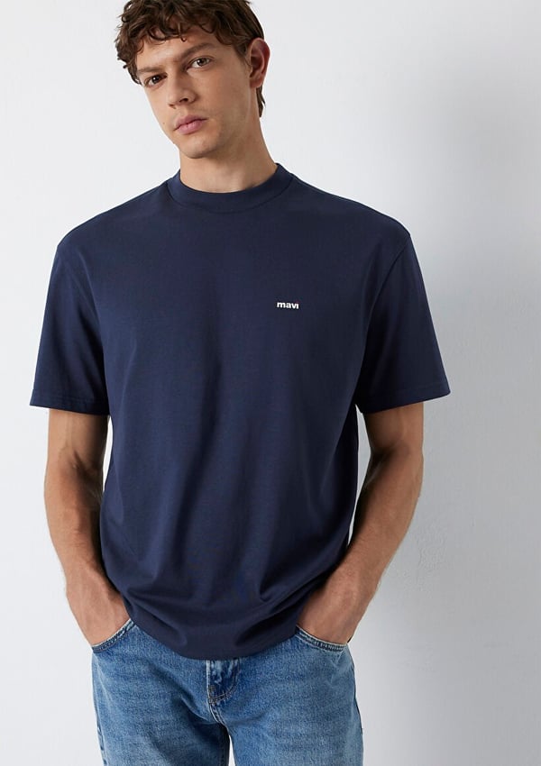 Mavi MAVİ BASKILI TİŞÖRT Gece Lacivert Lacivert Erkek T-Shirt