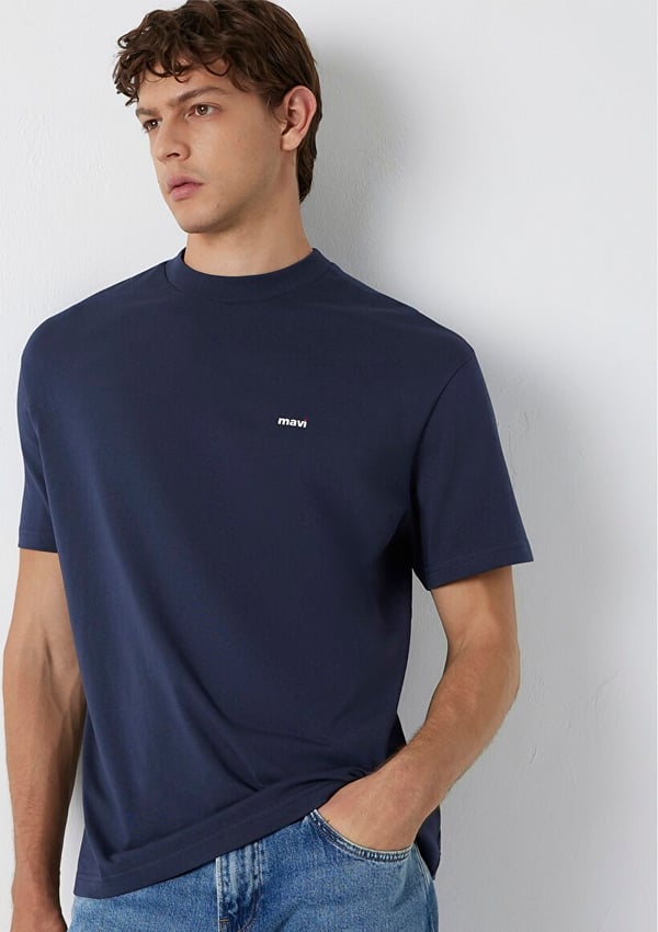 Mavi MAVİ BASKILI TİŞÖRT Gece Lacivert Lacivert Erkek T-Shirt