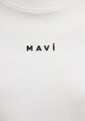 Mavi MAVI BASKILI TİŞÖRT Kırık Beyaz Beyaz Kadın T-Shirt