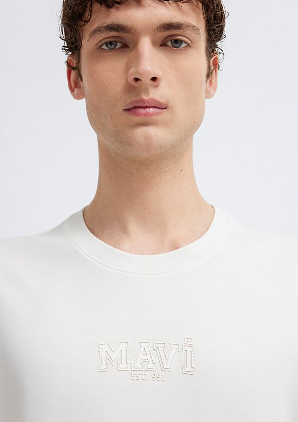 Mavi MAVİ BASKILI TİŞÖRT Kırık Beyaz Kırık Beyaz Erkek T-Shirt