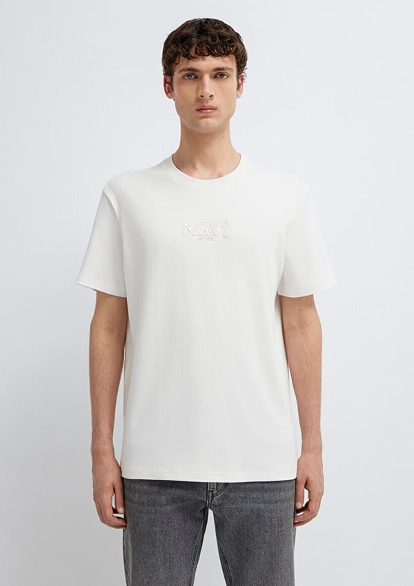 Mavi MAVİ BASKILI TİŞÖRT Kırık Beyaz Kırık Beyaz Erkek T-Shirt