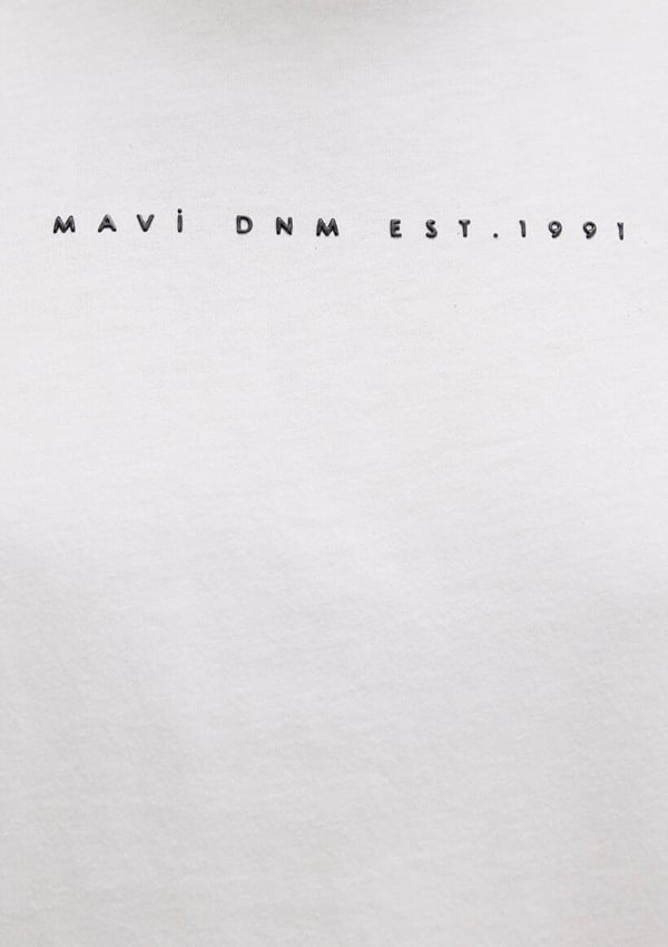Mavi MAVİ BASKILI TİŞÖRT Kırık Beyaz Kırık Beyaz Kadın T-Shirt