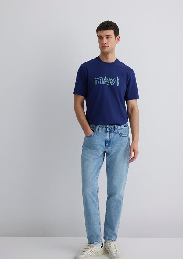 Mavi MAVİ BASKILI TİŞÖRT Koyu Derin Lacivert Lacivert Erkek T-Shirt
