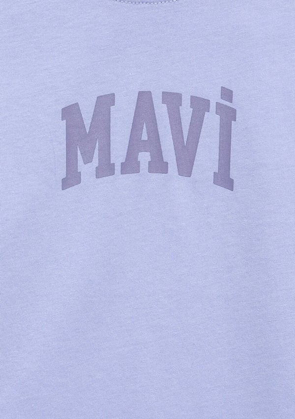 Mavi MAVİ BASKILI TİŞÖRT Menekşe Lila Lila Kız Çocuk T-Shirt